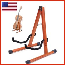 Musbeat Cello Stand Bow Holder, Mahogany Wood A-Shape Rack For Cello & Guitar