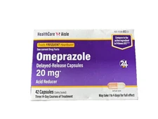 HealthCareAisle Omeprazole 20 mg, 42 Delayed-Capsules - Acid Reducer FREE SHIP