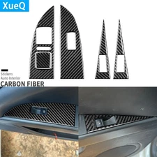 Real Carbon Fiber Interior Window Lift Switch Panel Trim For Seat Leon MK2 05-12