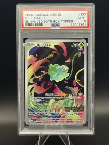 2025 Pokemon Mega Evolution - Bulbasaur Stamped Promo #133/132 PSA 9