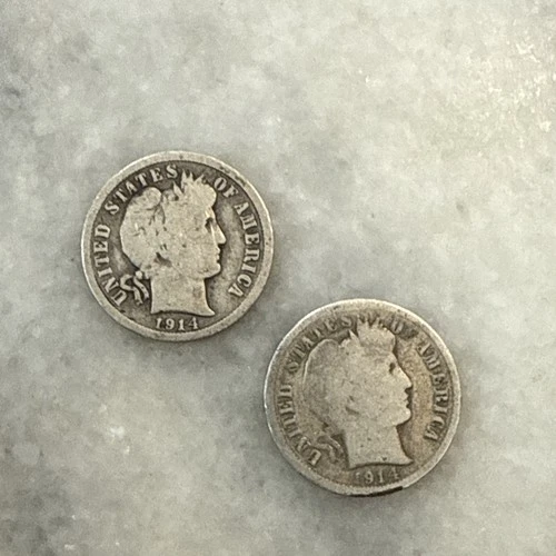 1914 PD Barber Dimes