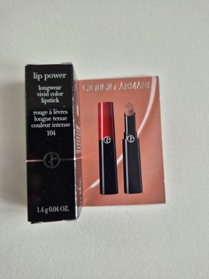 Giorgio Armani Lip Power Longwear Vivid Color Lippenstift in 104 Selfless 1,4g Neu 