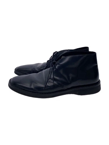 PRADA autres bottes UK7 cuir marine chukka plumes extérieures derby chaussures brillantes d'occasion
