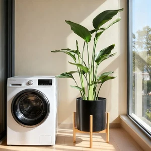 home-fantasy Adjustable Bamboo Plant Stand