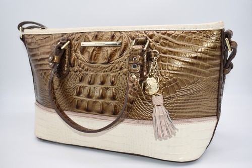 Brahmin Mini Asher Satchel Bag in Oak Primose - Picture 14 of 17