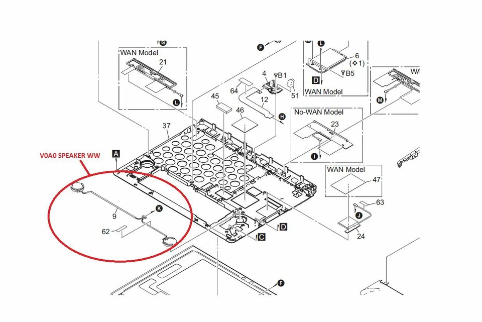 Speaker WW V0A0 For SONY Tablet SGPT111US/S SGPT112US/S SGPT1 SGPT11 - Image 2 of 2