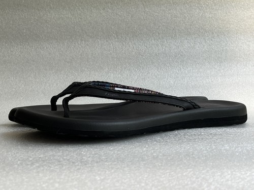 Flojos Damas Chanclas Maddy Sandalias Espuma con Memoria Chanclas Talla 7 Negras Nuevas - Imagen 10 de 11