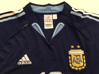 Argentina 2004 #18 Messi 2005 Youth World Cup Adidas shirt jersey