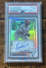 2021 Bowman Chrome Johan Rojas 1st Bowman PSA 9 Refractor Auto # /499 Phillies