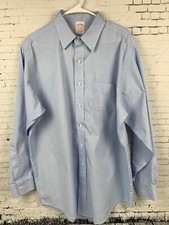 Brooks Brothers Long Sleeve Dress Shirt 16.1/2 - 34 Supina Cotton Made In USA!