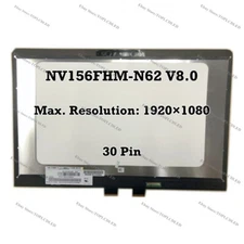NV156FHM-N62 V8.0 For Q525UA Q525 Q525U Screen LCD Touch Digitizer Assembly