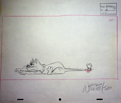 Loopy De Loop 1965 SIGNED Willie Ito Production Big Mouse Take Pencil COLUMBIA