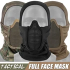 Tactical Airsoft Balaclava Mesh Mouth Guard Mask with Full Face Protection Mask