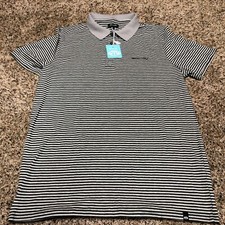 Animal Polo Shirt Mens New With Tags Striped Gray Size Medium