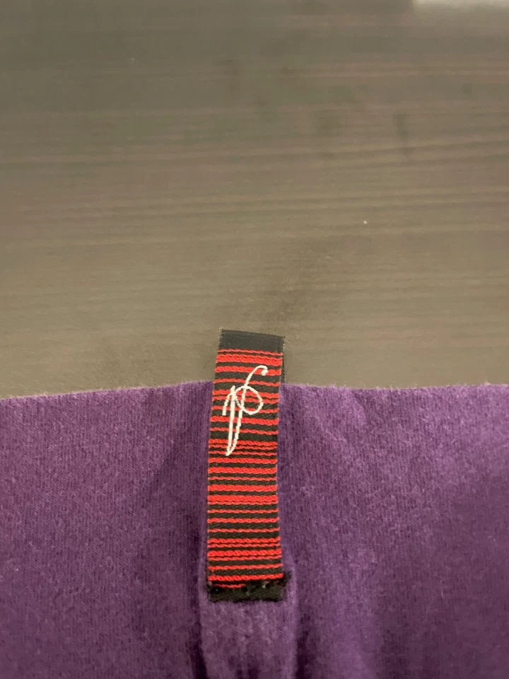 Leggings vintage para mujer medianos morados plegables pierna acampanada tiro bajo grunge Y2K Foto 3 de 4