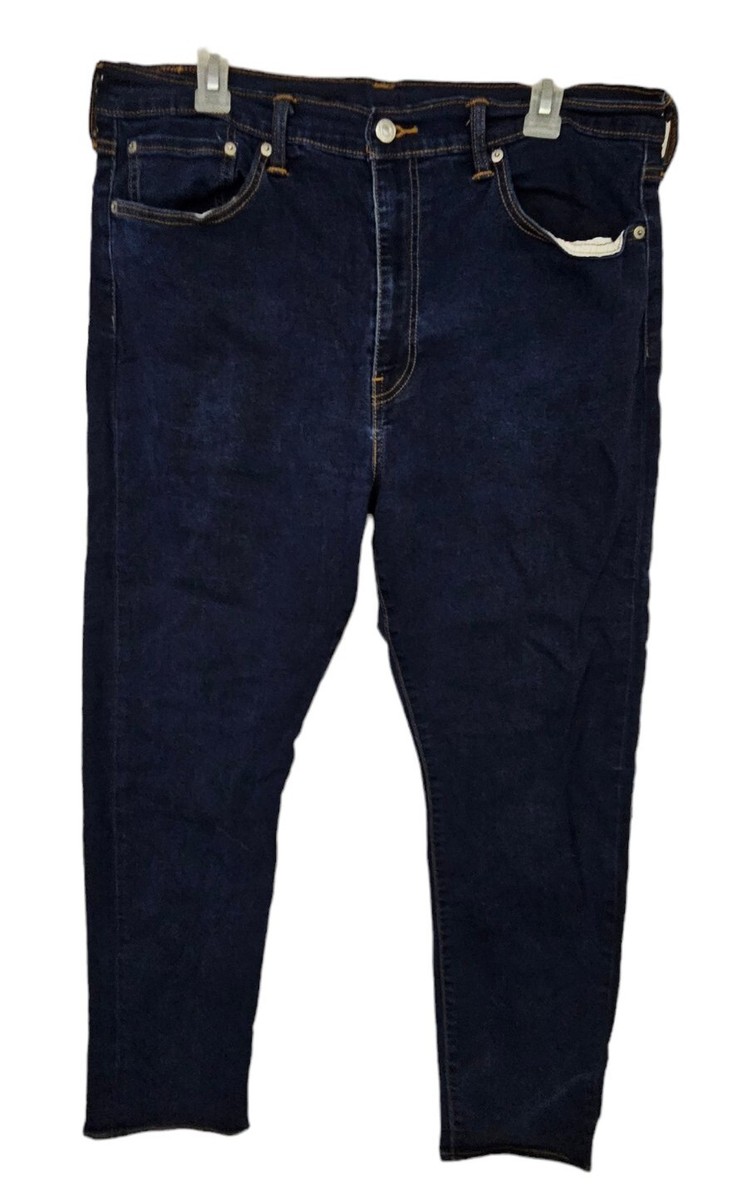 LEVI'S Jeans 522 Slim Tapered Stretch Denim W36 L32 Dark Blue Mens