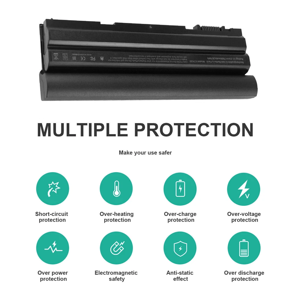 6/9 Cell Battery for Dell Latitude E5420 E5430 E5520 E5530 E6420 E6430 NHXVW Lot - Image 3 of 4