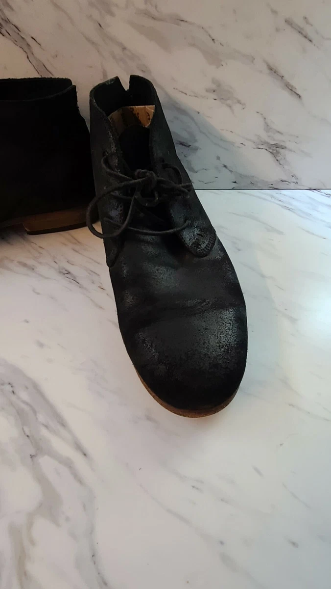 Diesel mens sz 44 suede lace up Chukka boots black distress A 7