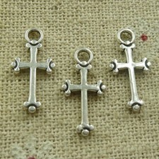 Free Ship 440 pcs tibetan silver cross charms 17x9mm L-4729