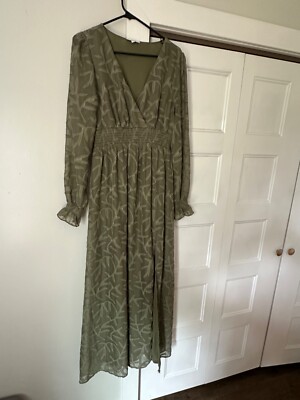 Baltic Born Long Sleeve Textured Dress - Olive 