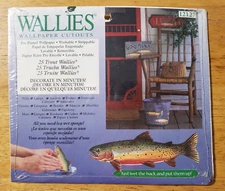 Wallies Wallpaper Cutouts 25 7" Rainbow Trout PrePasted Cabincore Crafts #12127