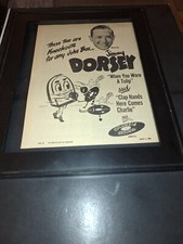 Jimmy Dorsey When You Wore A Tulip Rare Original 1950 Promo Poster Ad Framed