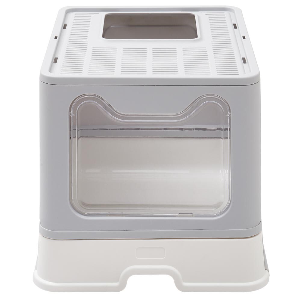 Large Cat Litter Cleaning Tray Boxes Hooded Flap Door Extra Deep Anti