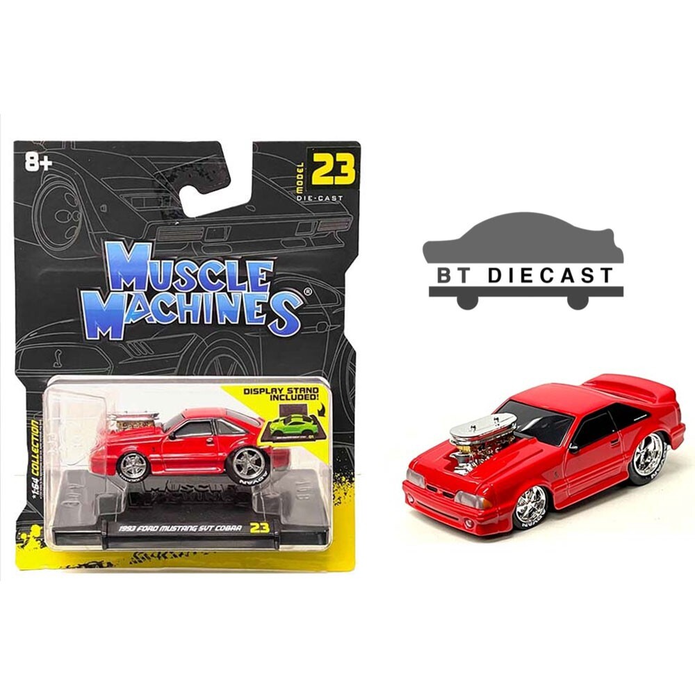 MAISTO MUSCLE MACHINES 1993 FORD MUSTANG SVT COBRA 1/64 DIECAST