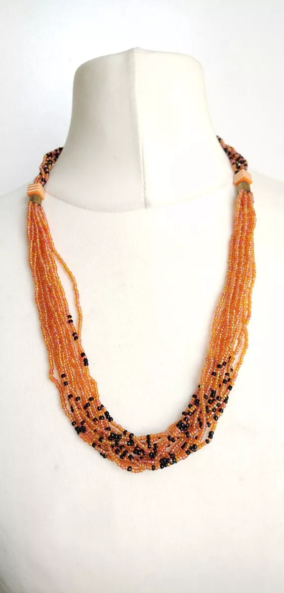 Orange clearance statement necklace