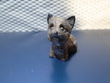SOFT RUBBER SILKY TERRIER PUPPY DOG 1.5" X 2" FIGURE UNBRANDED MA549A 
