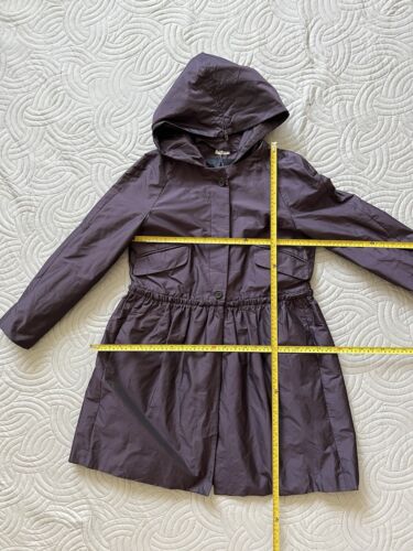 Miu Miu jacket coat size 44 with buttons, hood-collar, detachable color eggplan - Imagen 9 de 12