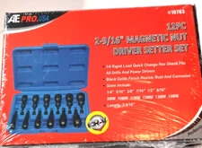12 pc Magnetic nut Driver Setter Bit Nut Driver MM & SAE 1/4" Shank Quick Change