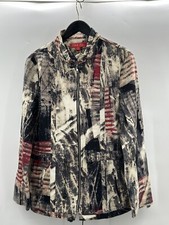 Gabriella Molinari Jacket In Camouflage & Red Stripe Design Size 14