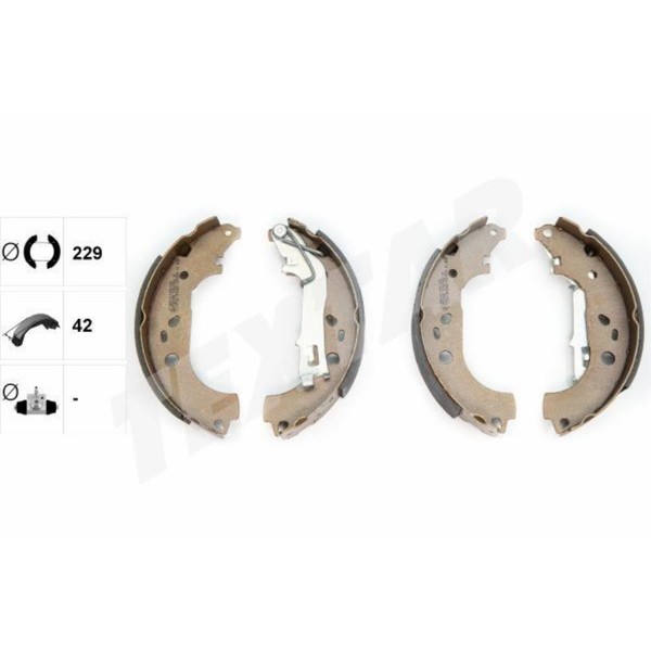 Textar Bremsbackensatz Bremsbacken Hinten FüR Fiat Qubo 225 Peugeot Bipper-image