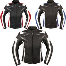 Giacca Pelle Moto Donna Protezioni CE Imbottitura Termica Femminile Lady