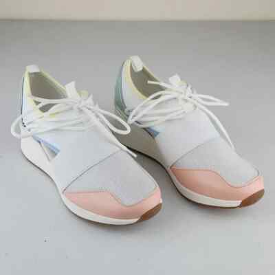 Size: Womens Aldo Chiara Wedge Heel Pastel Multi Sneakers