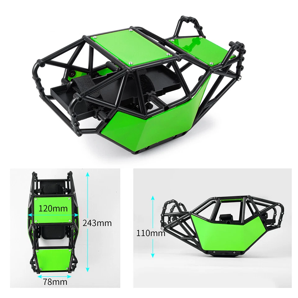Nylon Buggy Roll Cage Body Shell for 1/10 RC Car Axial SCX10 II 90046 DIY Parts - Image 4 of 4