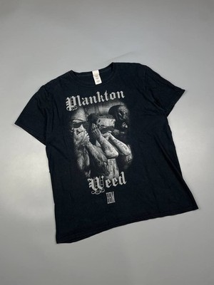 Plankton Weed BBM Spongebozz Rapper Shirt 2015 Rap Tee Blue Men Size L Hip Hop