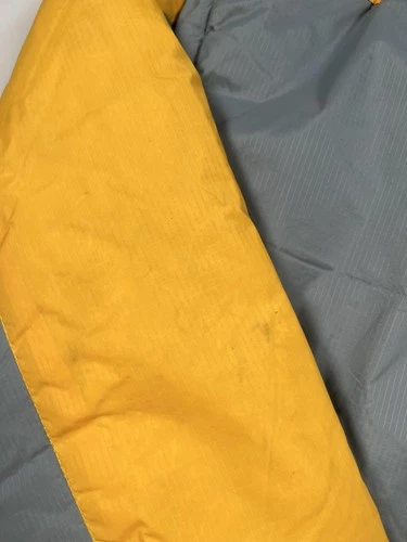 Starter Jacket Mens XL Gray Yellow Down Puffer Insulated Winter Zip STM1183NC image 11