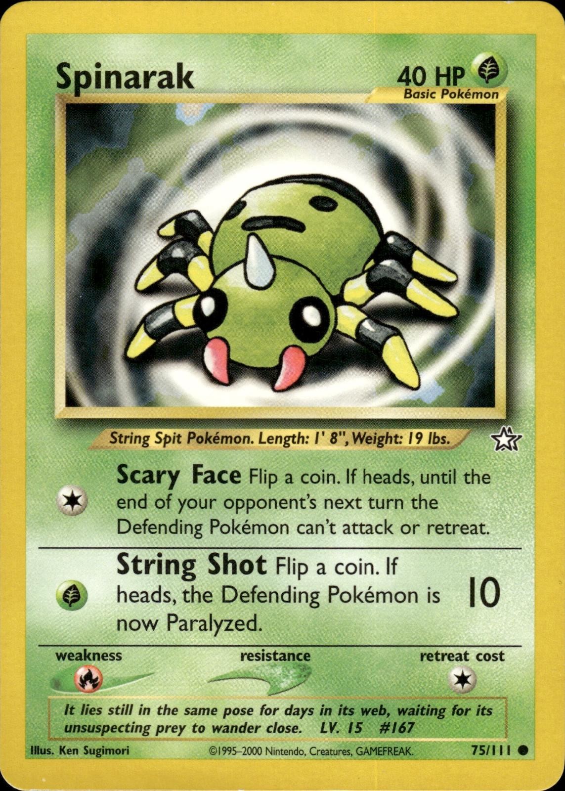 Pokemon Neo Genesis Common Spinarak 75/111 - Near Mint (NM)