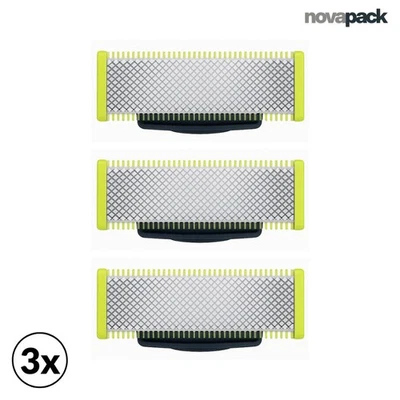 NOVABLADE 3x Ersatzklinge für Philips Rasier Kopf Klinge OneBlade QP2520/QP2530/QP2630