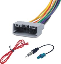 3 PCS Car Radio Stereo Wiring Harness, Radio Wiring Harness with Antenna Adapter