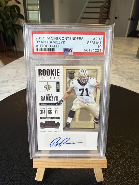 2017 Panini Contenders Rookie Ticket Autograph Ryan Ramczyk #207 PSA 10