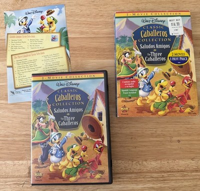 Walt Disney ''Saludos Amigos'' & ''The Three Caballeros'' (DVD)RARE OOP Authentic US