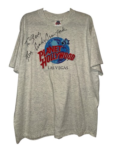 Vintage Cindy Crawford Tee Planet Hollywood Signed Cindy Crawford Shirt