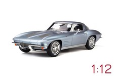 GT Spirit 1963 Chevrolet Corvette C3 SILVER BLUE 1:12 LARGE CAR*New* Last One!