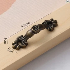 10 Pcs Drawer Pulls Decorative Handles Antique Floral Knobs with Screws Small