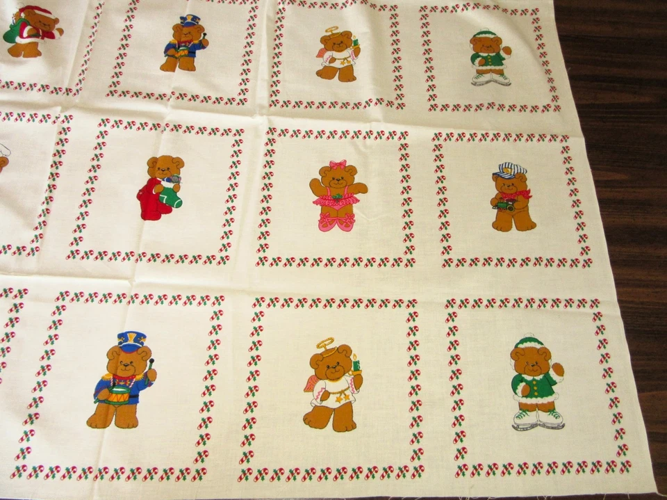 Vintage VIP Cranston Beary Merry Christmas Picture Book Patches 40 Squares CUTE! - Image 3 of 4