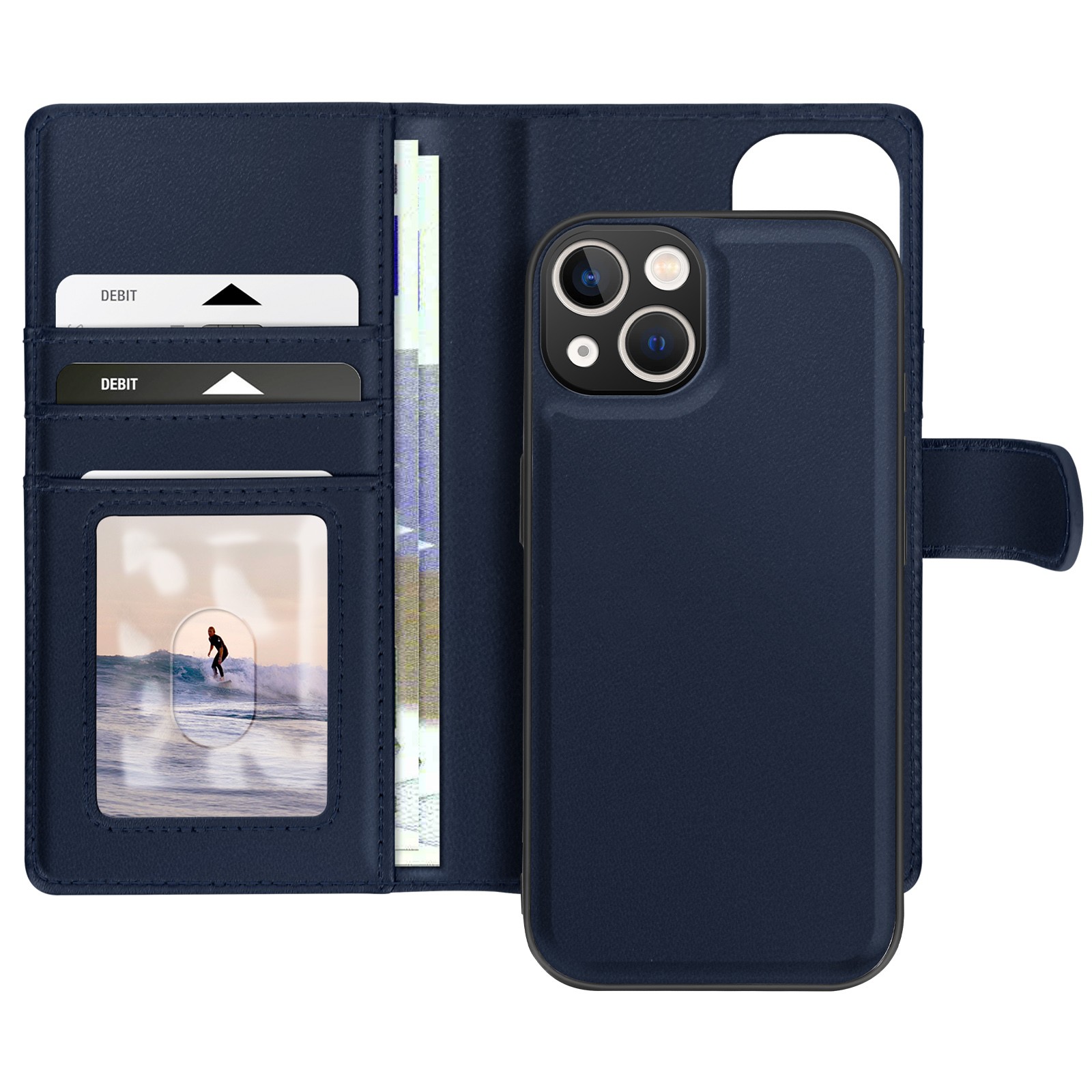 Coque iPhone 13 bleu nuit Mayaxess l'alliance de l'élégance et de la modularité