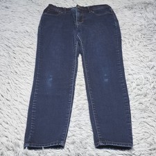 Curve Appeal Jegging Jeans Womens 8/29 Blue High Rise Minimalist Cropped Denim